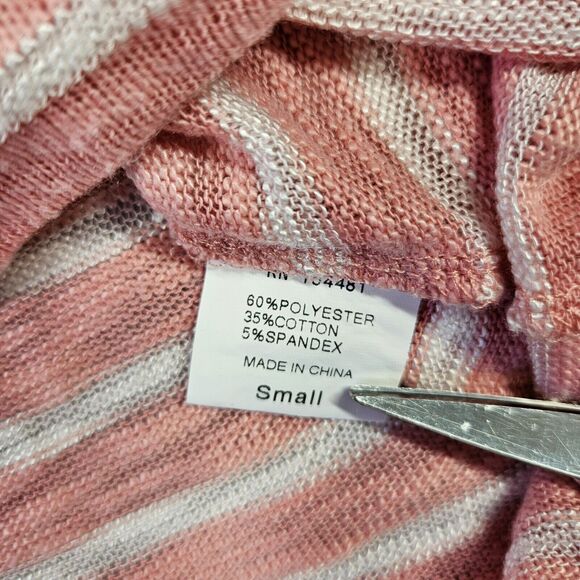 Jean Pierre Klifa Sheer Hoodie Womens Sz Small Pink Coastal Beach Preppy Tunic - Picture 8 of 13